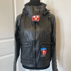 Columbia OutDry Ex Moto Jacket Faux Fur Lined Removable Hood Extreme Conditions